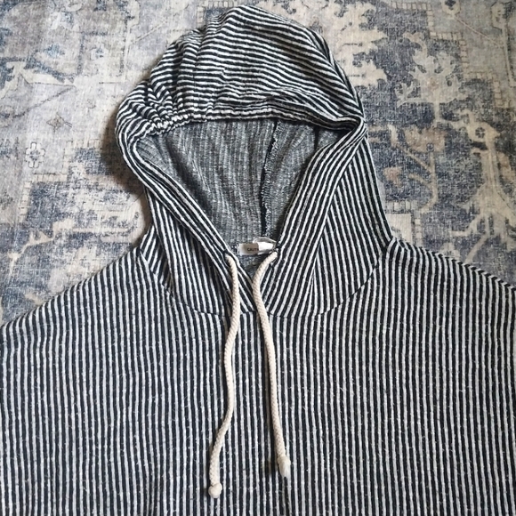 Caution to the Wind Striped Hoodie, Size Small - Picture 2 of 5